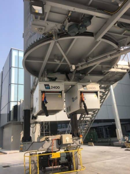 2 out of 153 x ITW GSE 2400 Power Coils installed in Shanghai Pudong Airport’s New Satelite Terminal